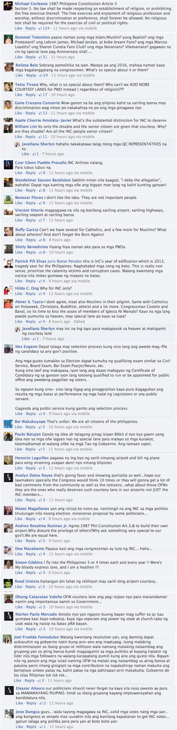 Netizens vs INC airport courtesy lane